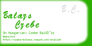 balazs czebe business card